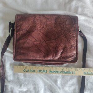 Crossbody Brown Purse Satchel with zippered pockets